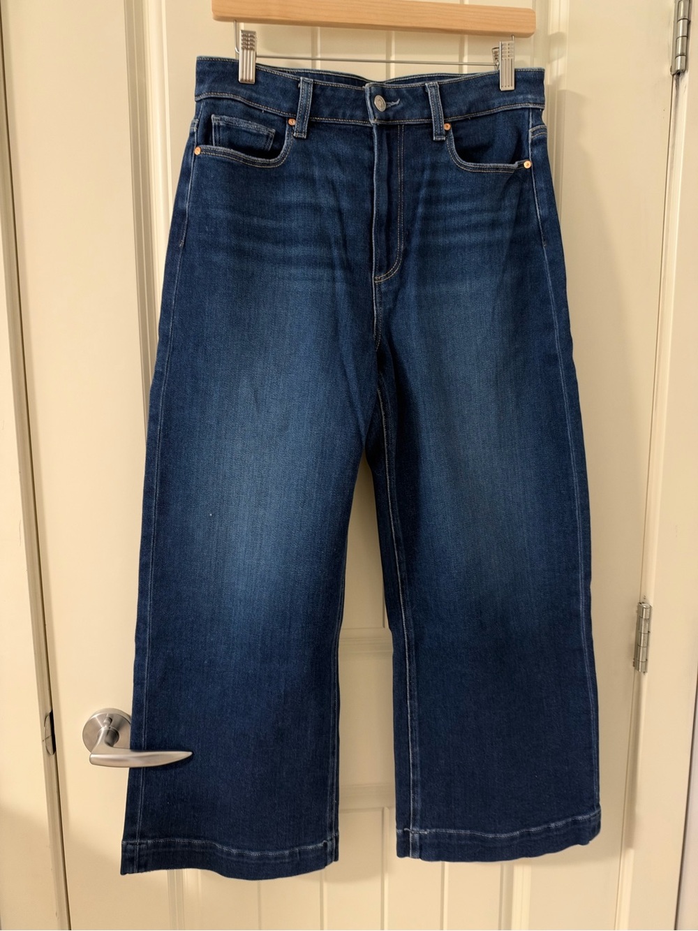 PAIGE Anessa Women’s Dark Indigo Relaxed Straight-Leg Jeans